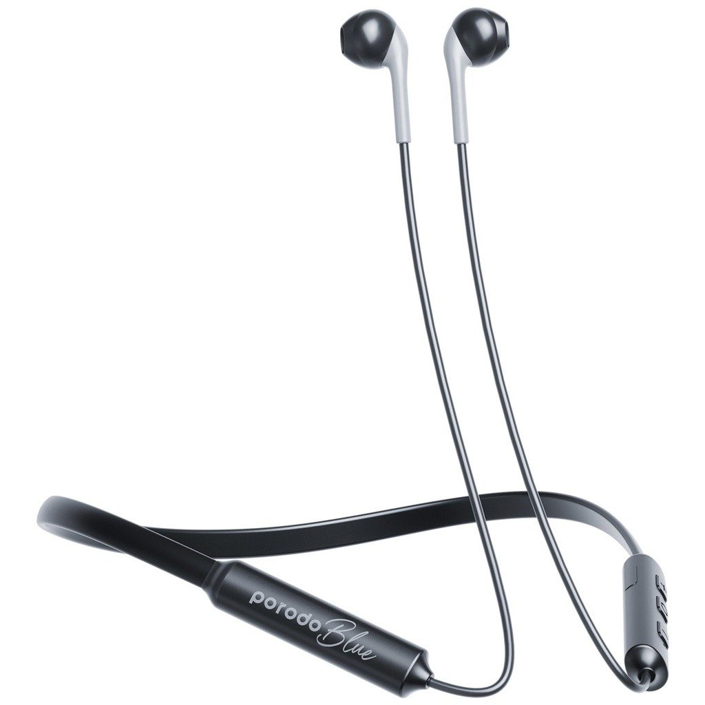 Porodo Blue ENC Neckband Apple Buds Earphone Black PB-NKBAB-BK