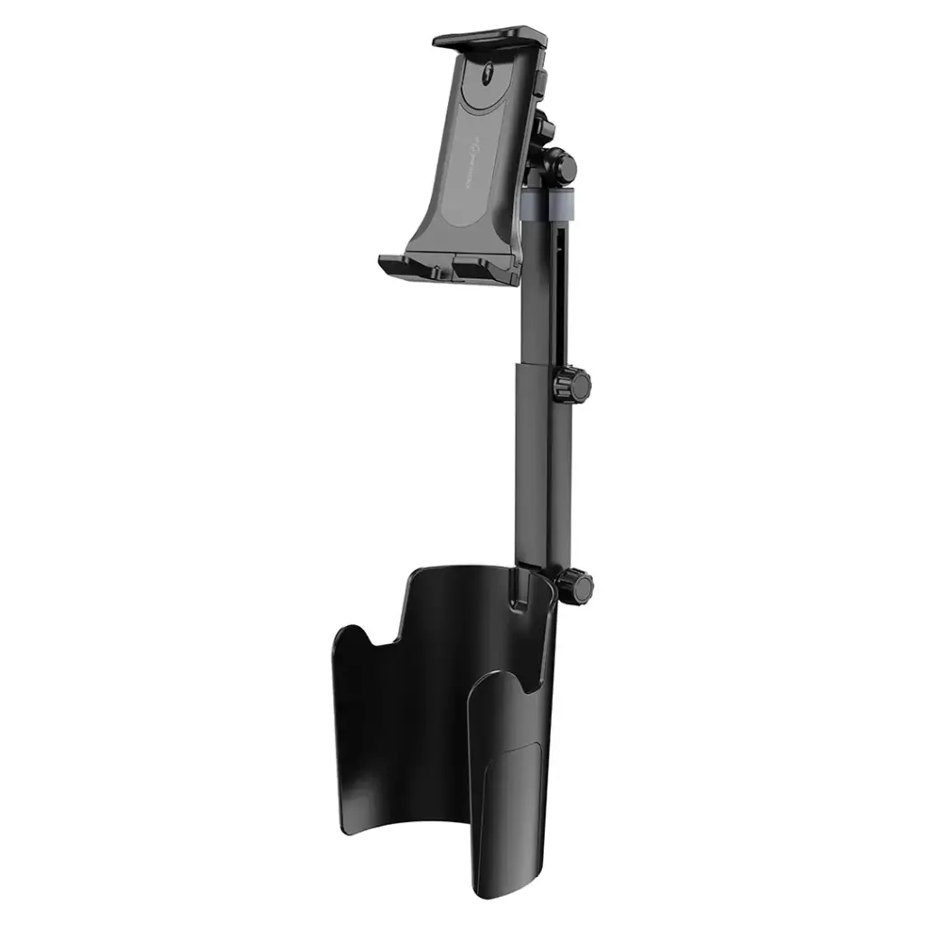 PORODO BLUE CRADLE CAR CUP PHONE HOLDER ADJUSTABLE ARM BLACK PBLE01BK