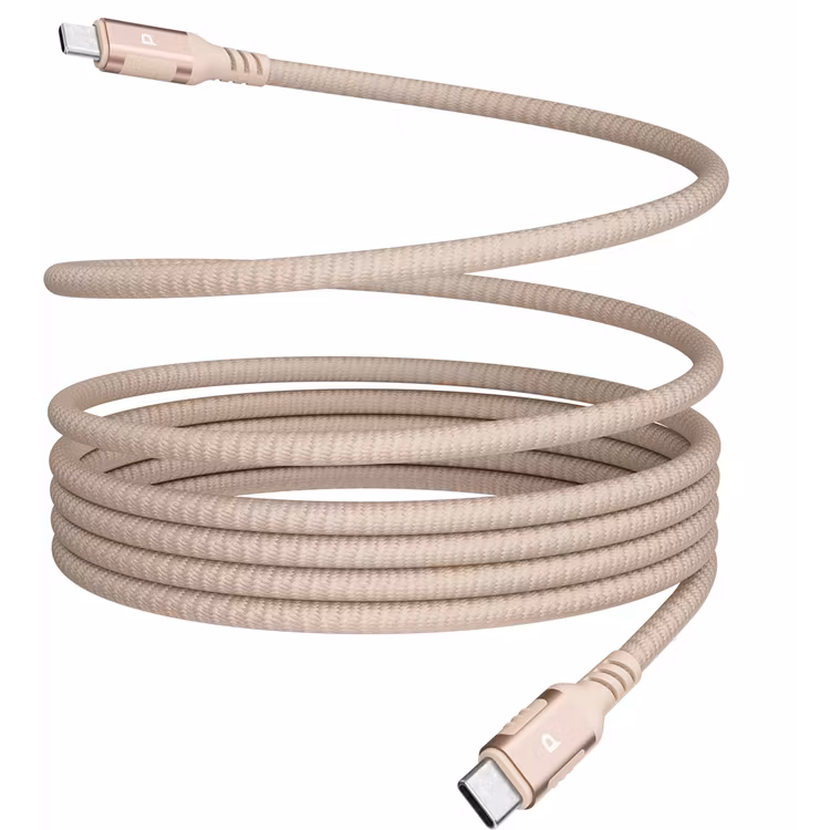 POWEROLOGY MAGLINK WEAVE MAGNETIC USB C CABLE 1.2M DESET TITANIUM PCAB024DT
