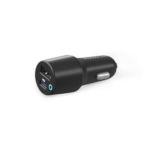 POWEROLOGY 47W ULTRA QUICK CAR CHARGER DUAL OUTPUT BLACK PCCSR004-U