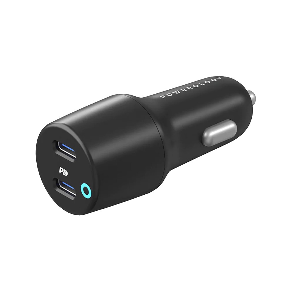 POWEROLOGY 55W ULTRA QUICK CAR CHARGER PD 35W 20W DUAL USB-C PCCSR006