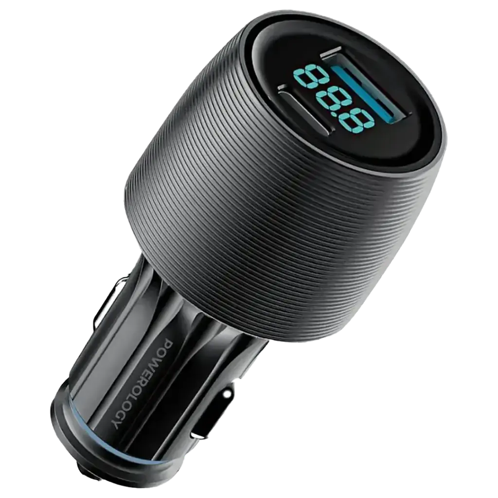 POWEROLOGY VELOX 83W DUAL PORT CAR CHARGER BLACK PCCSR020BK