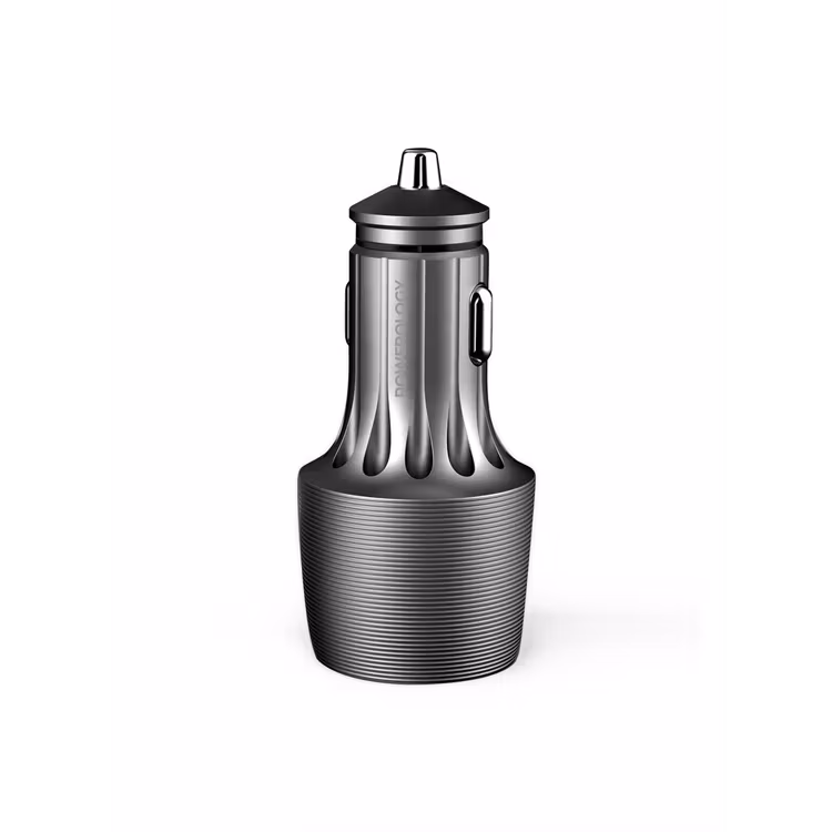 POWEROLOGY VELOX 66W DUAL PORT CAR CHARGER BLACK PCCSR021BK