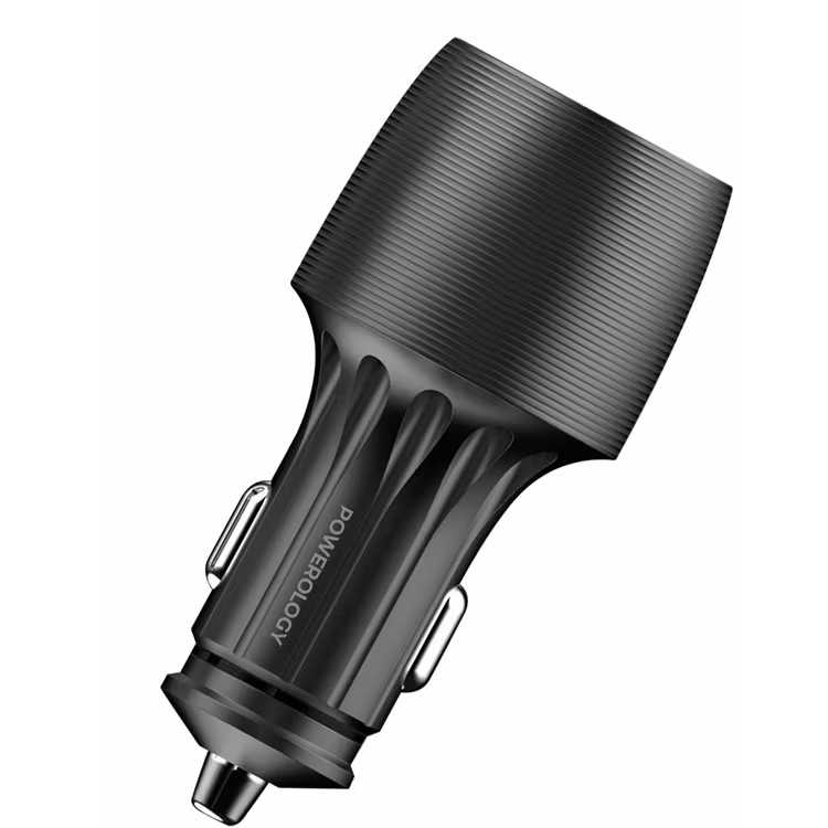 POWEROLOGY VELOX 66W DUAL PORT CAR CHARGER BLACK PCCSR021BK thumbnail 4