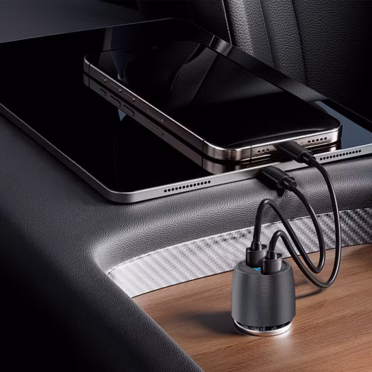 POWEROLOGY VELOX 66W DUAL PORT CAR CHARGER BLACK PCCSR021BK thumbnail 6