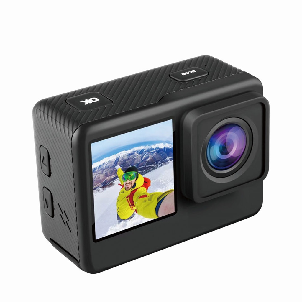 Porodo Lifestyle UHD Dual Display Action Camera - 4K Ultra HD, Black thumbnail 3