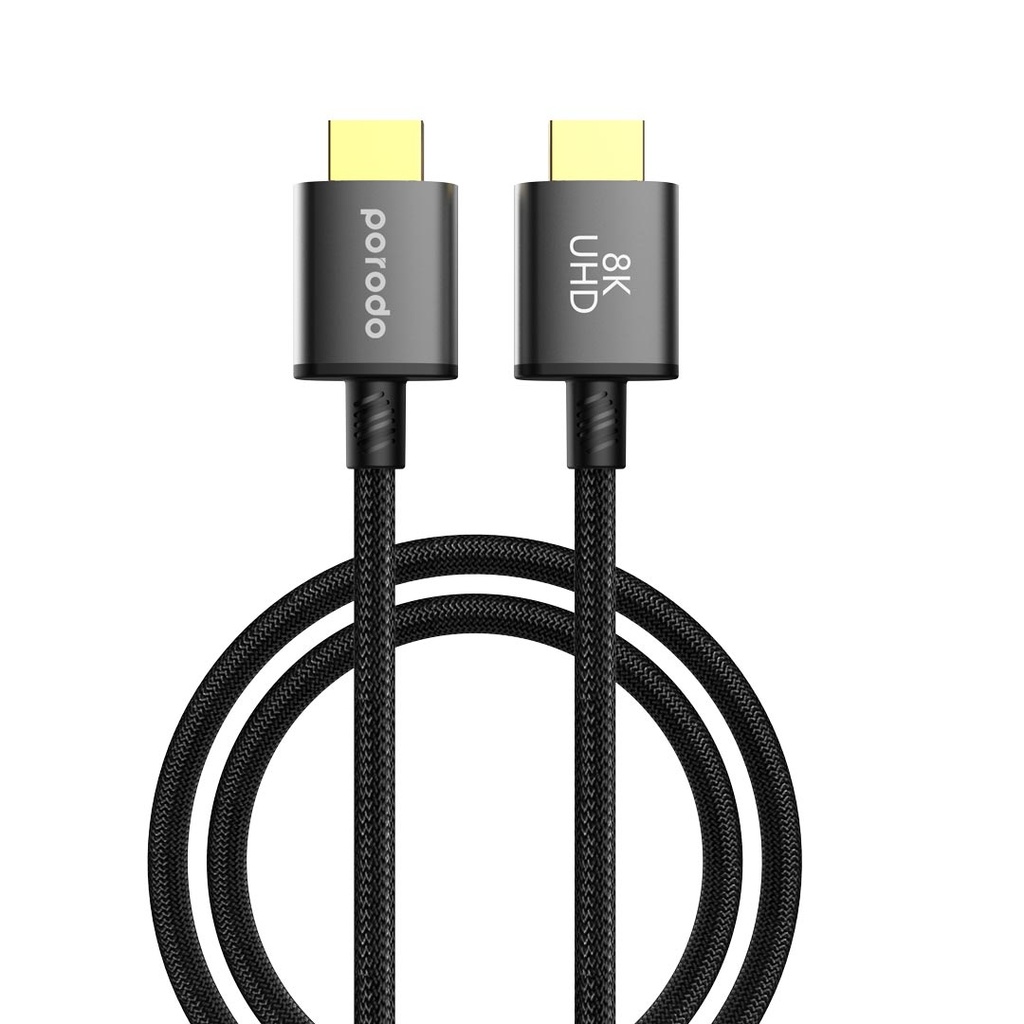 PORODO BRAIDED HDMI ULTRA HDMI 3M CABLE BLACK PD-8KHDM3-BK