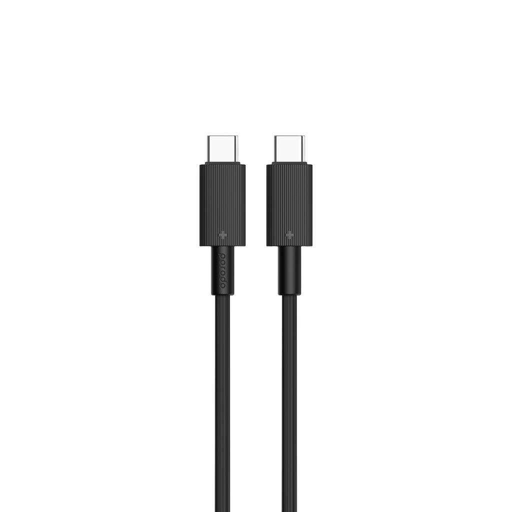 PORODO USB-C TO USB-C DURABLE CHARGING CABLE PD60W BLACK PDCBL0003BK