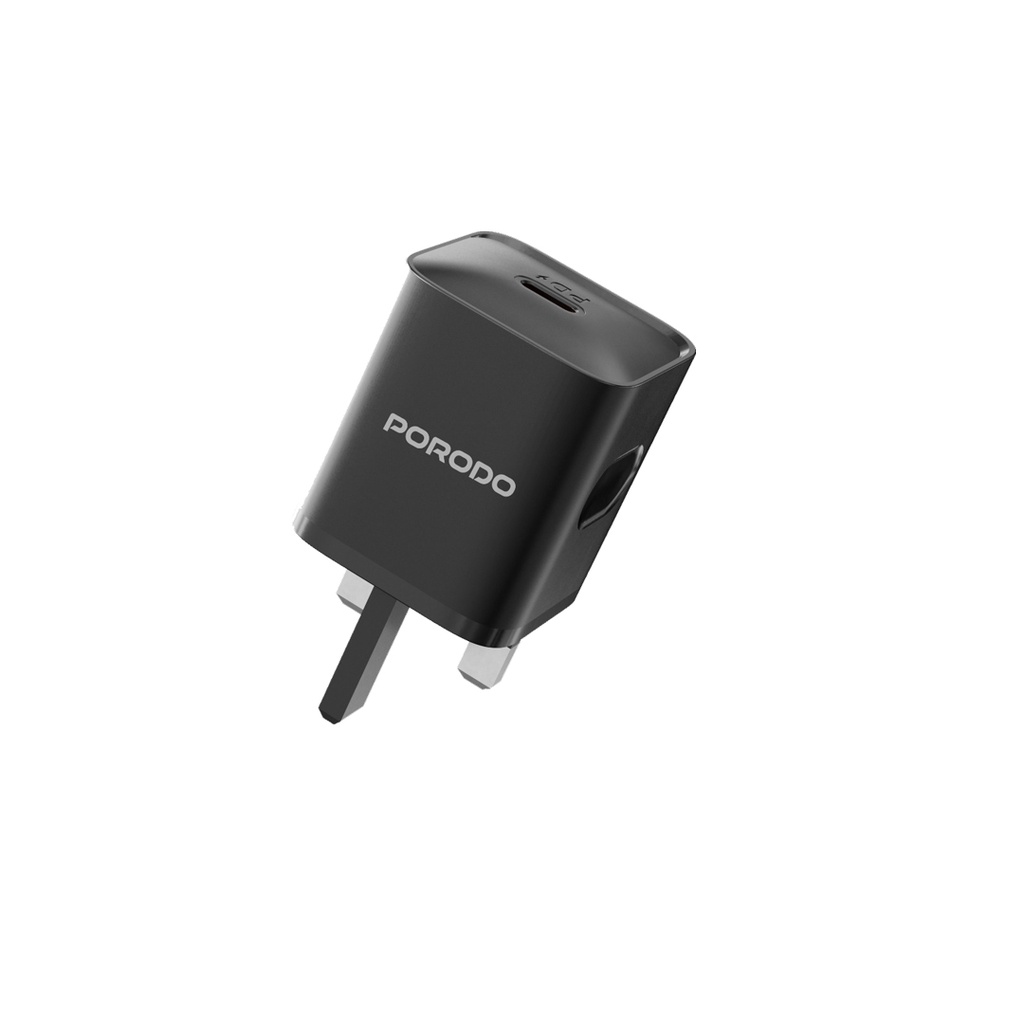 PORODO USB C POWER DELIVERY WALL CHARGER BLACK PD-FWC027-BK thumbnail 11