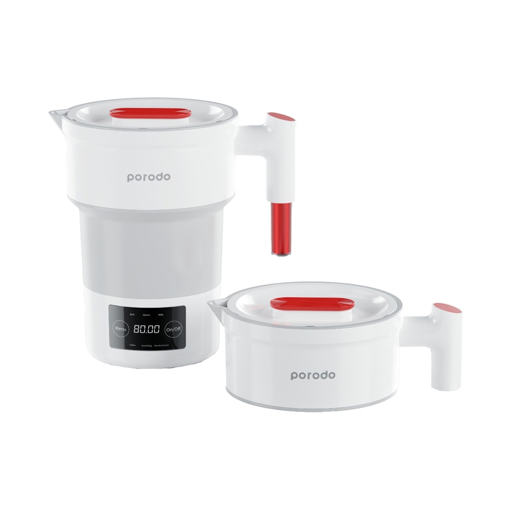 PORODO LIFESTYLE PORTABLE FOLDING ELECTRIC KETTLE WHITE PD-KTLD850W-WH