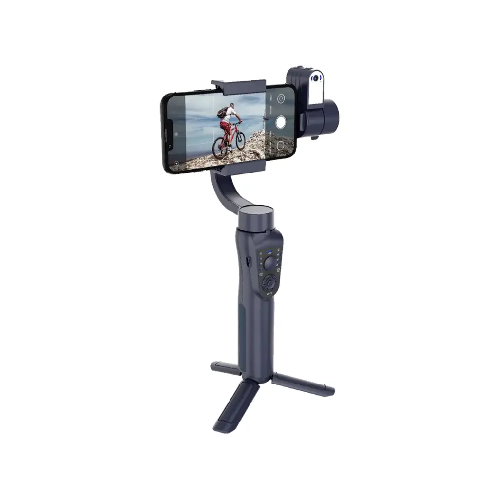 PORODO 3 AXIS AI TRACKER AND LIGHT GIMBLE STABILIZER BLACK LFS035 PD-LFS035-BK