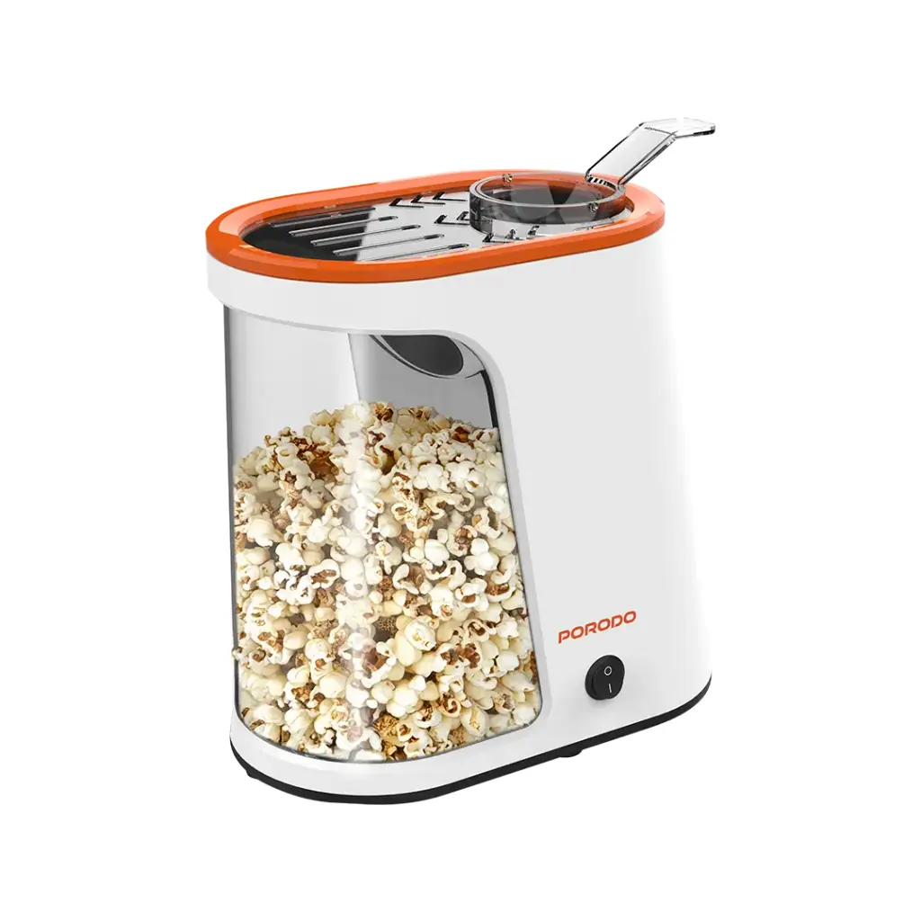 PORODOR LIFESTYLE AIR POPPED POPCORN MAKER WHITE ORANGE PD-LFST061-WHOG