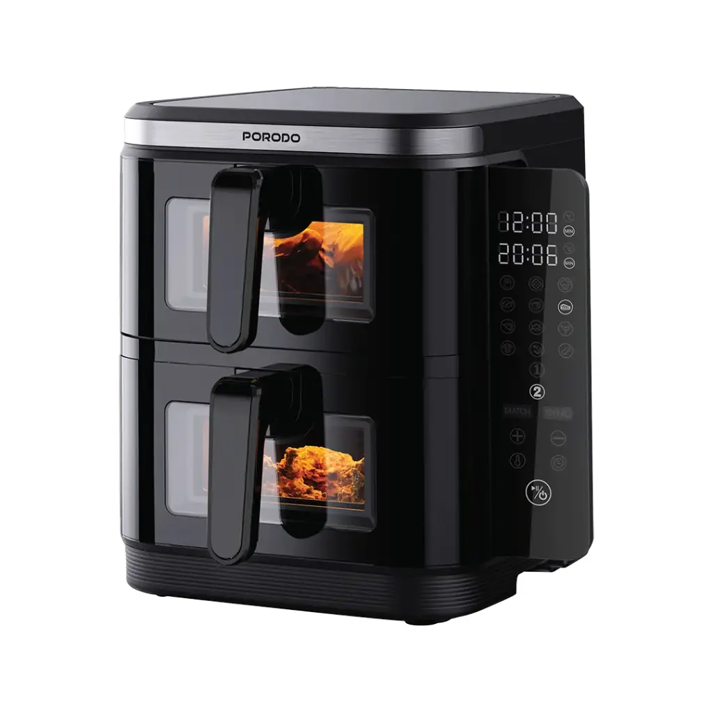 PORODO LIFESTYLE DOUBLE STACK AIR FRYER 11L BLACK PD-LFST087-BK