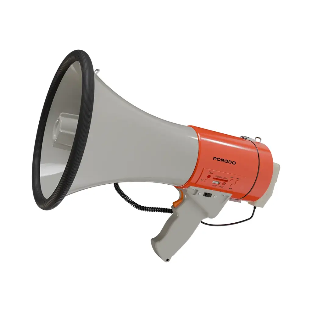 PORODO PORTABLE MEGAPHONE 50W ORANGE PD-LFST098-OG