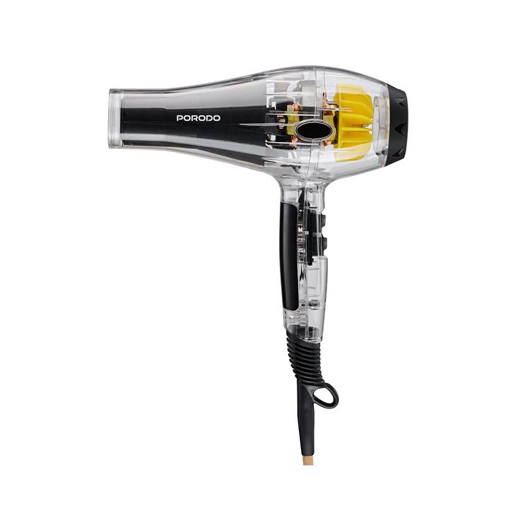 PORODO LIFESTYLE CRYSTAL SHELL HAIR DRYER BLACK PD-LFST106-BK