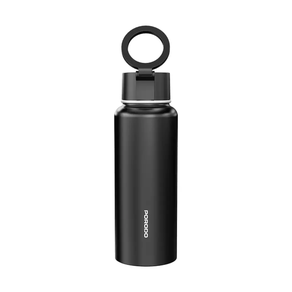 PORODO LIFESTYLE MAGNETIC MOUNT WATER BOTTLE BLACK PD-LFST134-BK