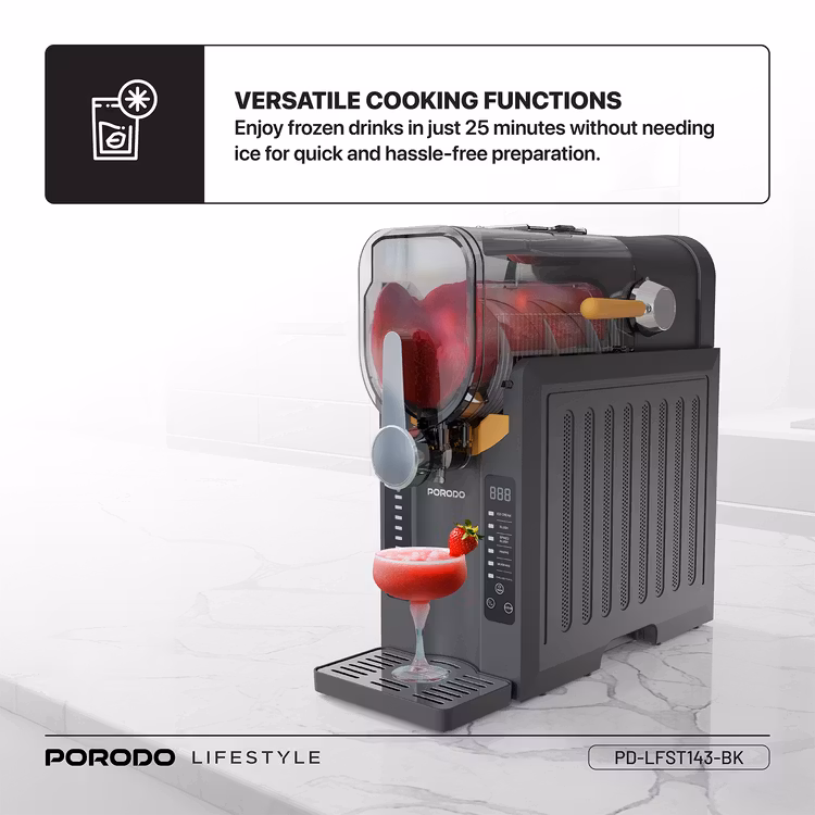 PORODO LIFESTYLE MULTI FUNCTIONAL SLUSHIE MAKER PD-LFST143-BK thumbnail 5