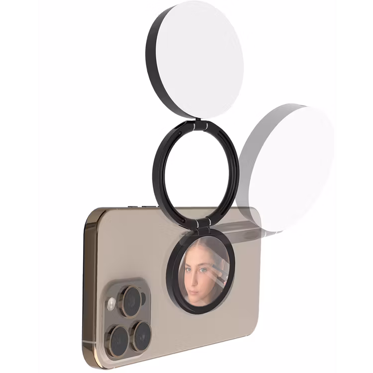 PORODO LIFESTYLE MAGNETIC SELFIE FILL LIGHT MAGSAFE COMPATIBLE BLACK PD-LFST168-BK