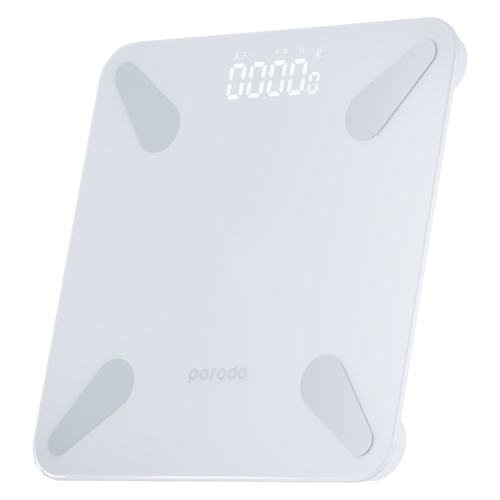 PORODO LIFESTYLE SMART BODY SCALE WHITE PD-LSBSC-WH