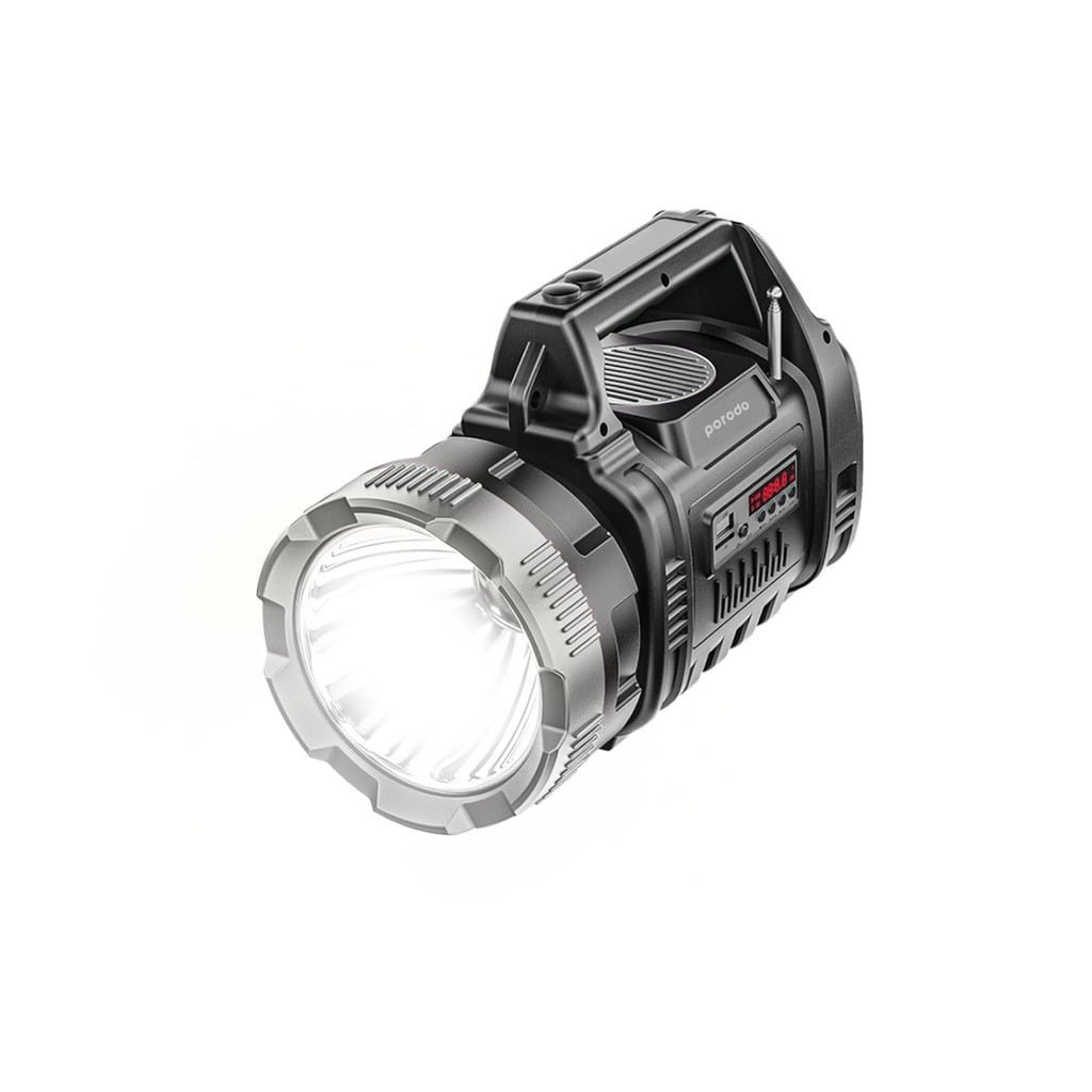 PORODO LIFESTYLE OUTDOOR ADVENTURE FLASHLIGHT AND SPEAKER SUPERIOR SOUND WITH FM RADIO PD-LSFLSP