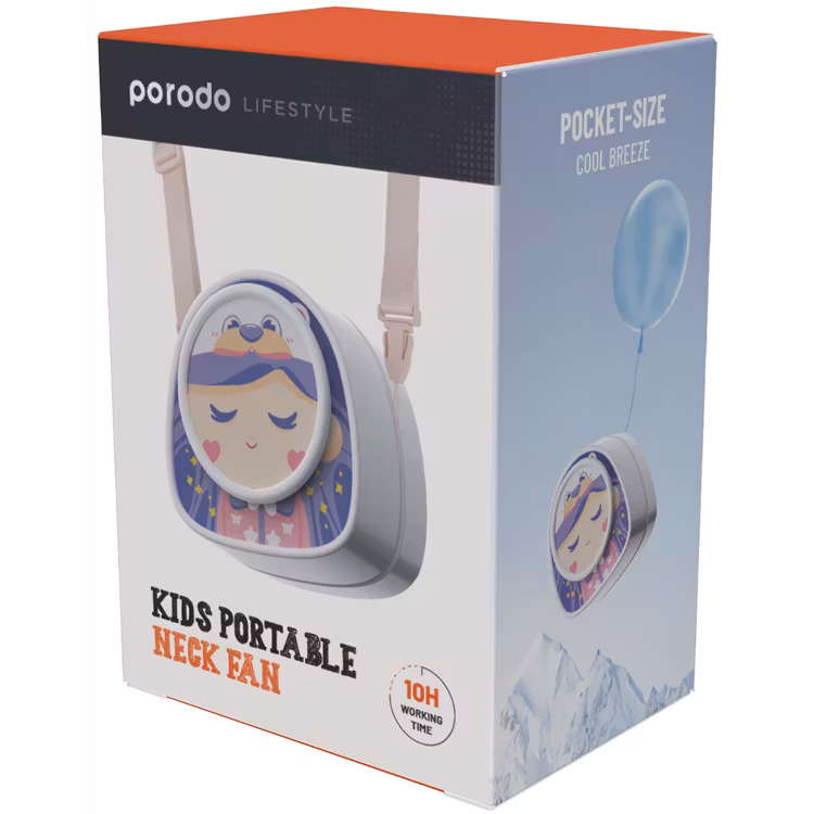 PORODO LIFESTYLE KIDS PORTABLE NECK FAN PURPLE PD-LSHFAN-PU thumbnail 9