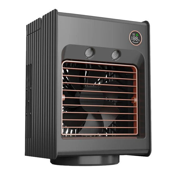 PORODO LIFESTYLE AIR & MIST PORTABLE COOLING FAN WITH NIGHT LIGHT AND OSCILLATION GRAY PD-LSMFAN -GY thumbnail 3