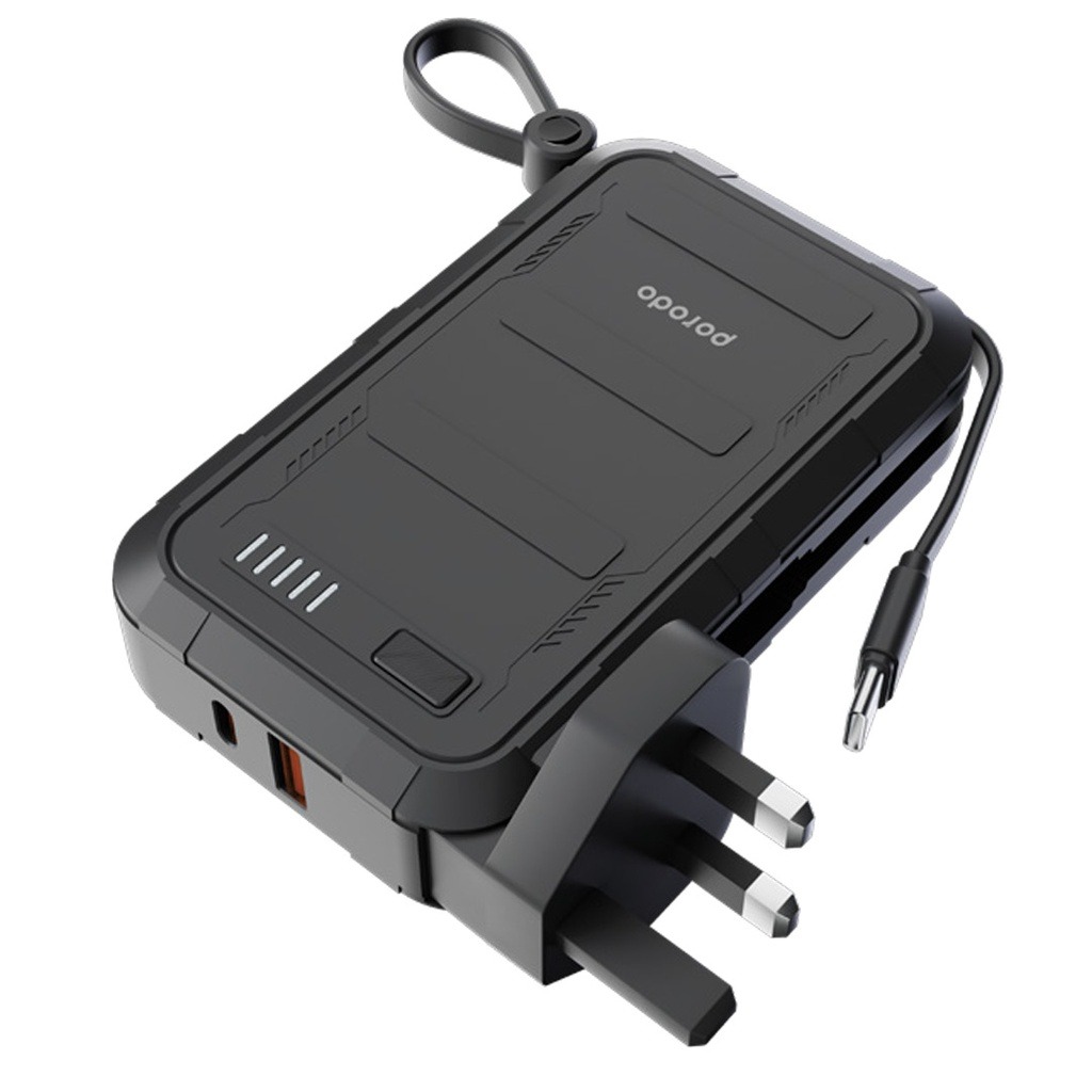 PORODO 10000MAH WALL CHARGER POWERBANK PD 20W PD-PBFCH051-WH