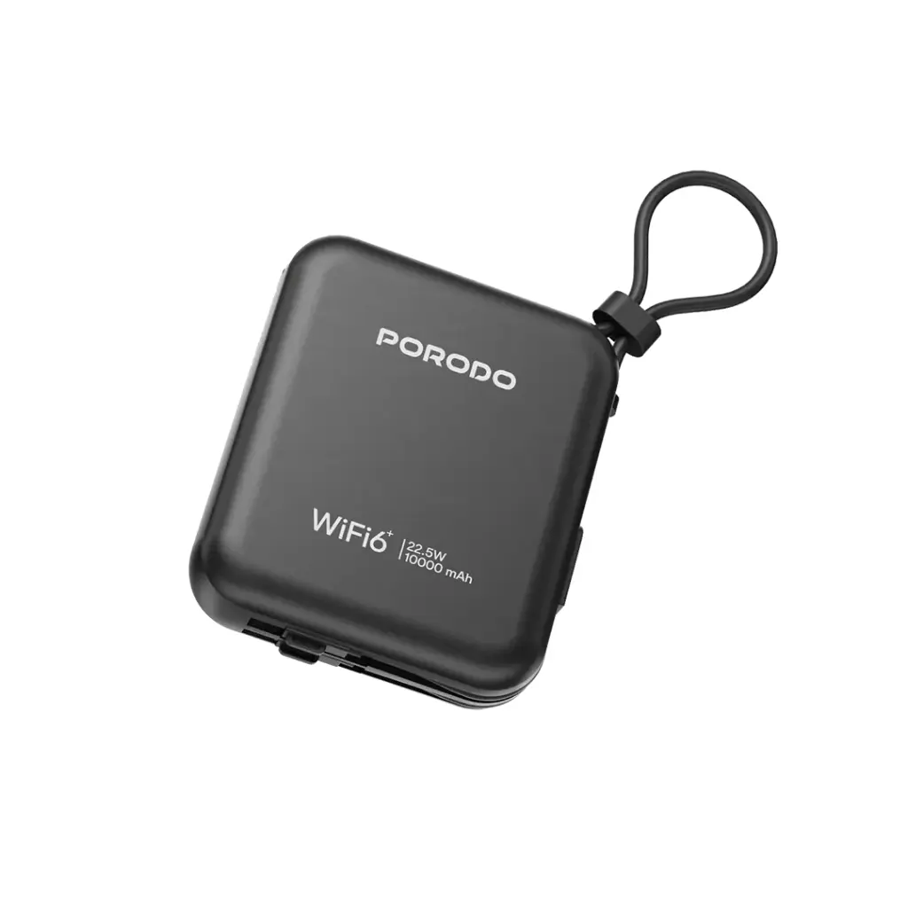 PORODO 4G LTE WIFI 6 POCKET ROUTER PD22.5W BLACK PD-PBFCH064-BK