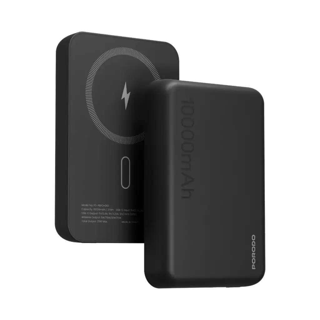 PORODO 10000 MAH MAGSAFE POWERBANK BLACK PD-PBFCH067-BK