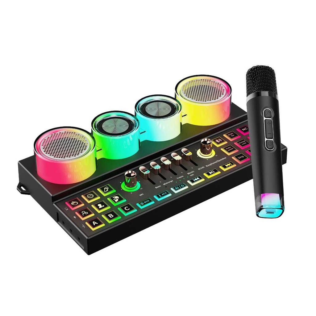 PORODO SOUNDTEC AUDIOLINK MULTI PLATFORM AUDIO MIXER AND SPEAKER BLACK PD-ST21MIX-BK