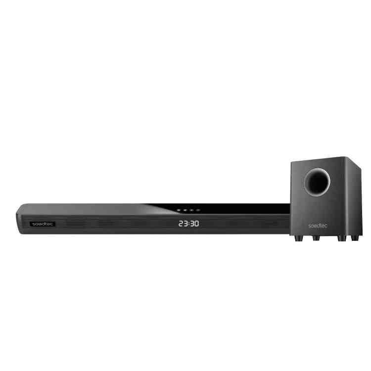 PORODO SOUNDTEC 2.1 CHANNEL WIRELESS SUBWOOFER SOUNDBAR BLACK