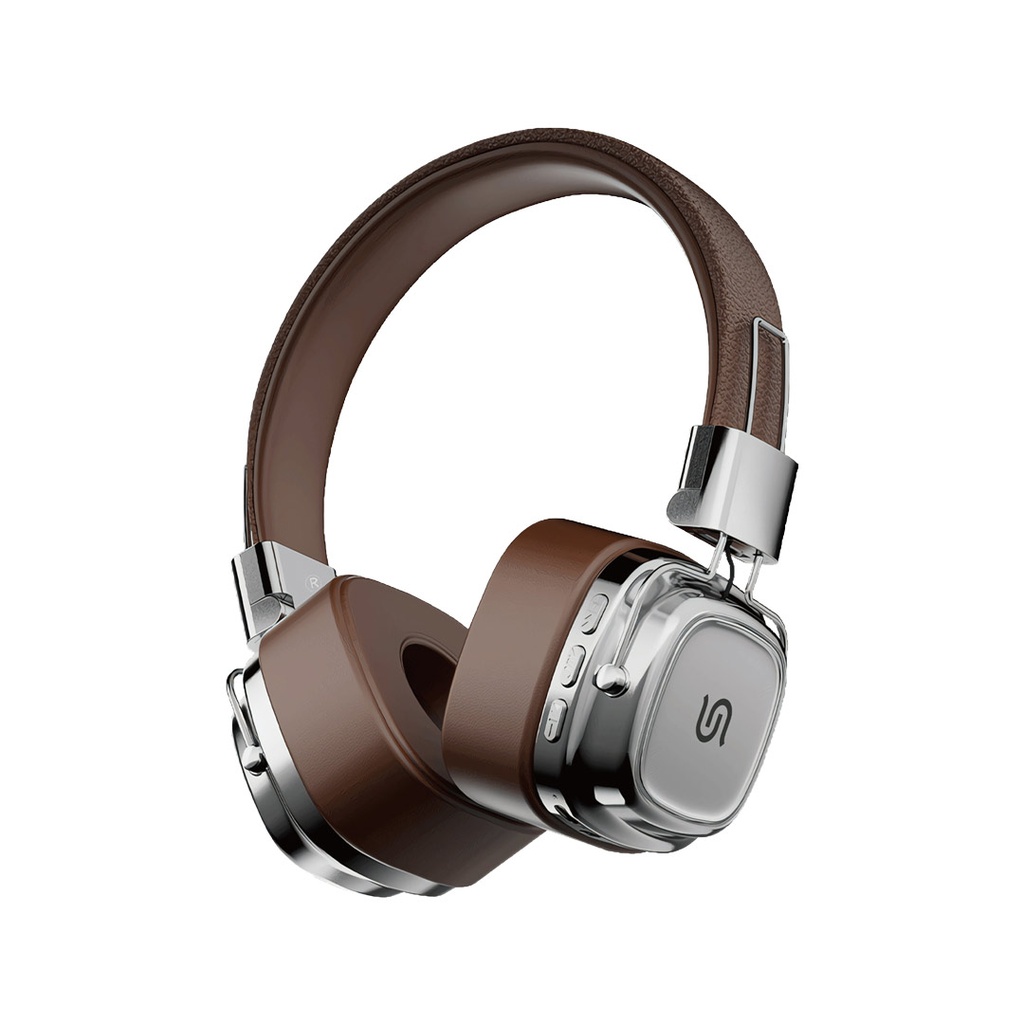 PORODO SOUNDTECH VINTAGE WIRELESS ENC HEADPHONE BROWN SILVER PD-STWLEP037-BRSL