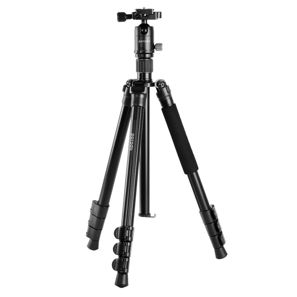 PORODO PROFESSIONAL ALUMINIUM TRIPOD 155CM HEIGHT BLACK PD-TRPBAL-BK