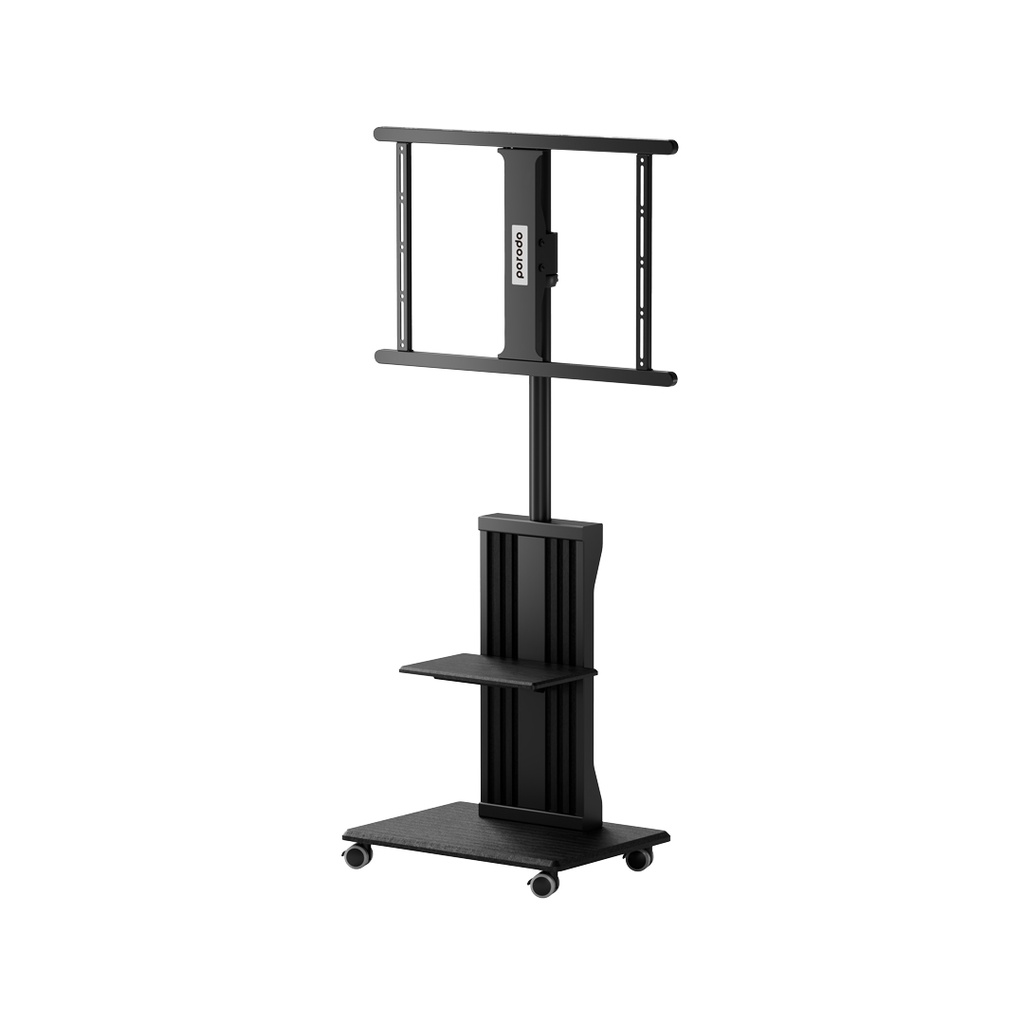 PORODO MOBILE TV STAND DYNAMIC SWIVEL & TILT BALCK PD-TVFSW-BK
