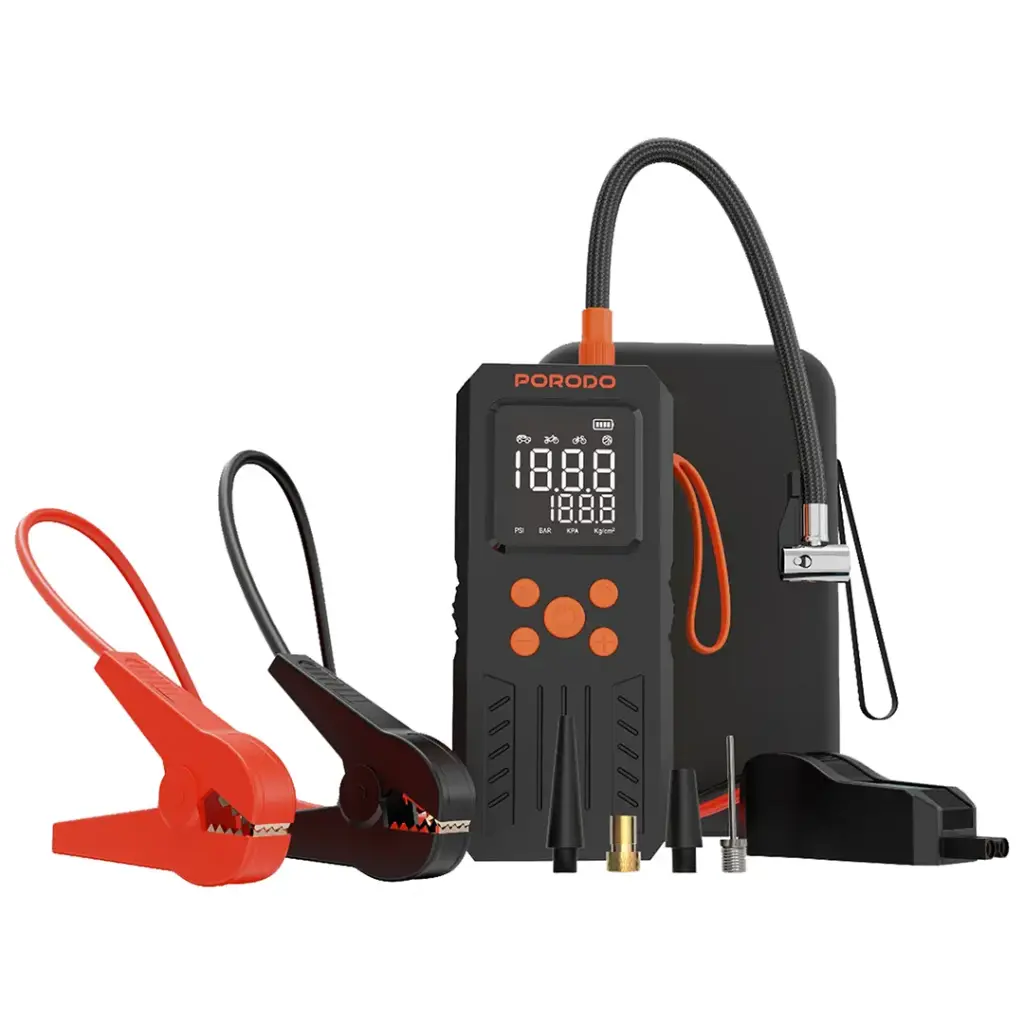 PORODO 4 IN 1 MULTI TOOL INFLATOR AND JUMP STARTER BLACK PD15KJSPBK thumbnail 3