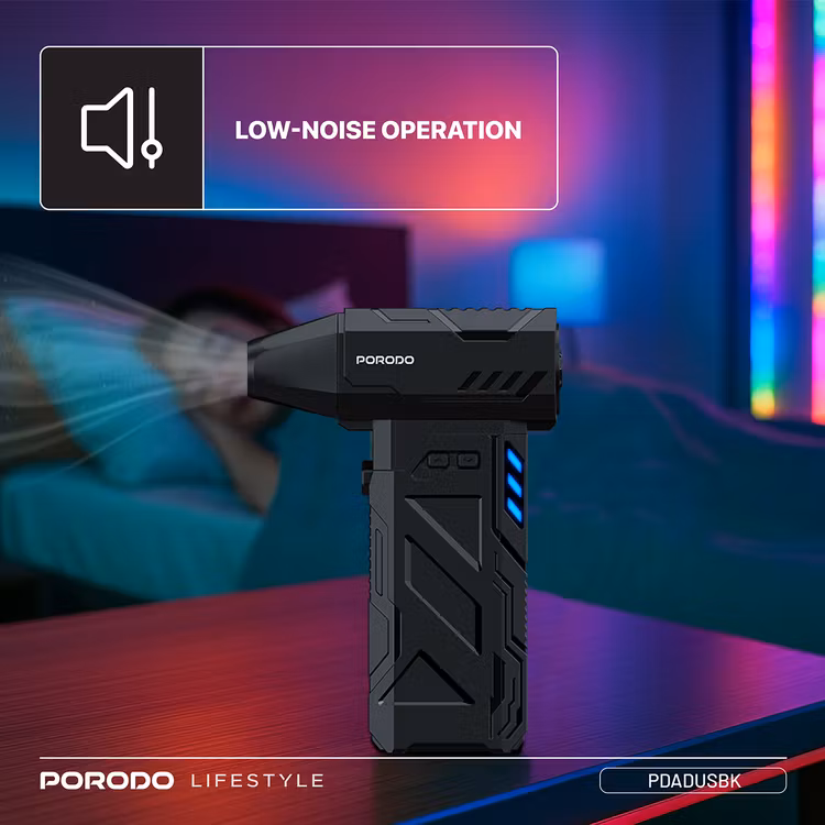 PORODO LIFESTYLE TURBOBLAST PORTABLE AIR BLOWER BLACK PDADUSBK thumbnail 2