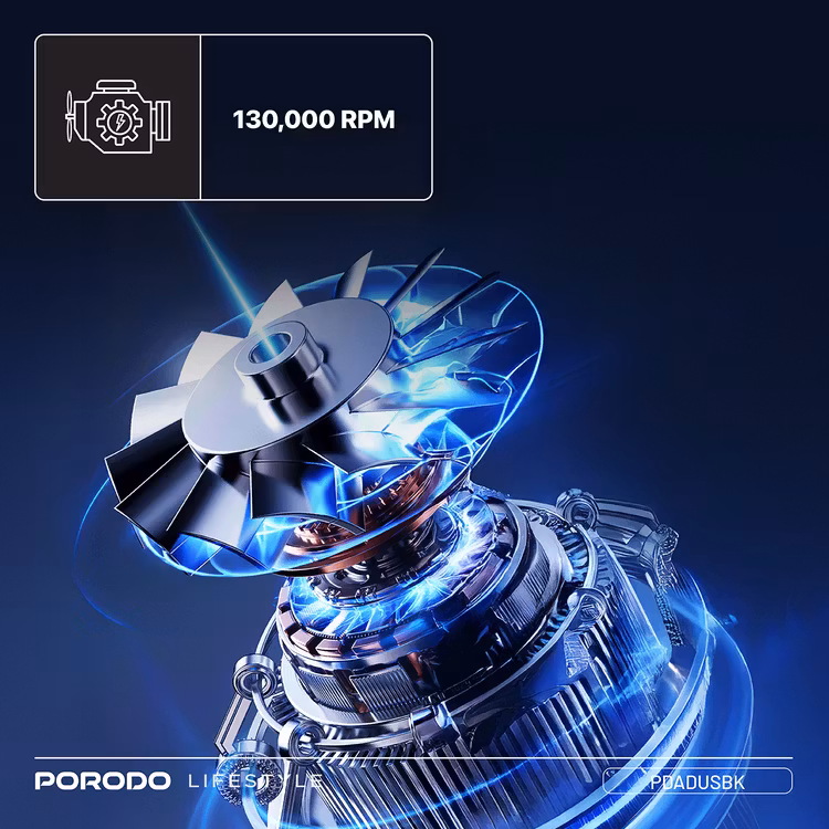 PORODO LIFESTYLE TURBOBLAST PORTABLE AIR BLOWER BLACK PDADUSBK thumbnail 4