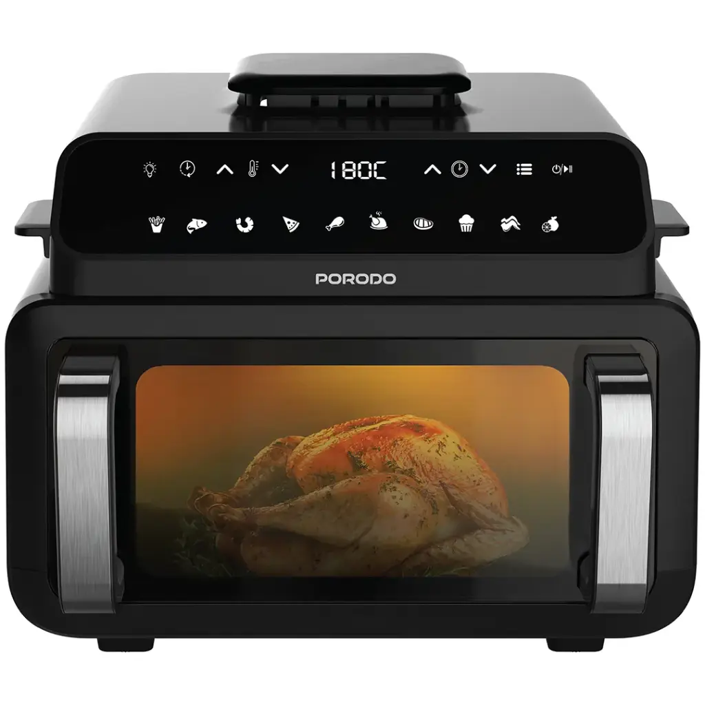 PORODO LIFESTYLES FLEXI COOK PRO INDOOR GRILL 2100W LARGE 10-15L CAPACITY BLACK PDAF1015BK