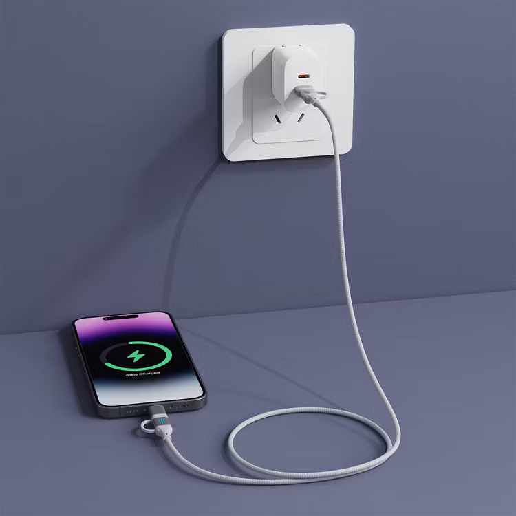 PORODO 4 IN 1 HIGH SPEED CHARGING CABLE PD 240W SILVER PDCDCSL thumbnail 5