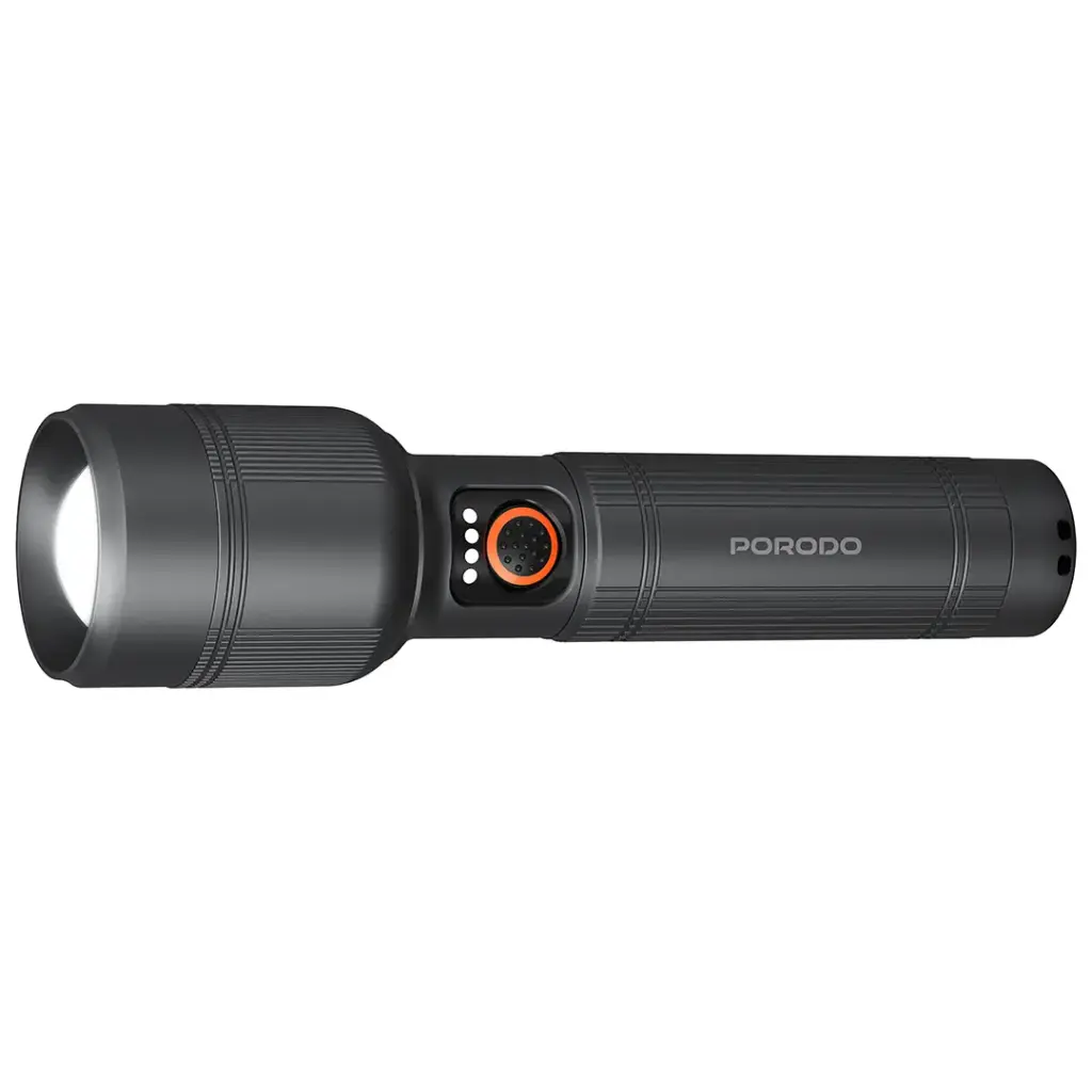 PORODO LIFESTYLE LUMALITE 1200 RECHARGEBLE FLASHLIGHT GRAY PDFL5101GY thumbnail 2