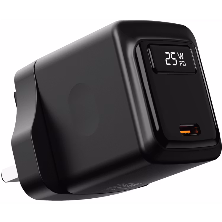 PORODO GAN 25W USB C WALL CHARGER BLACK PDFWCH075BK