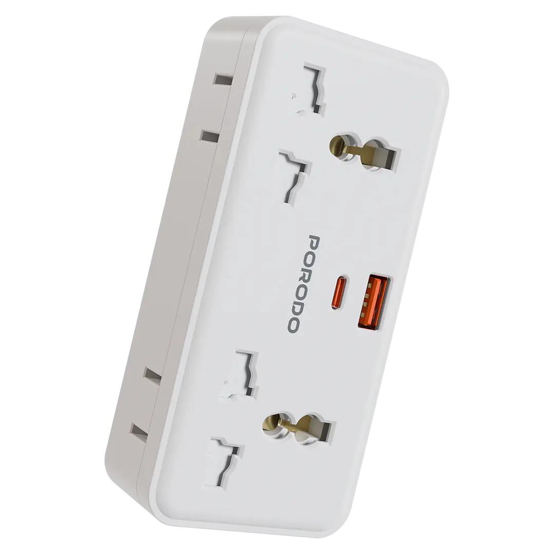 PORODO PLEX 1500W UNIVERSAL ADAPTER WHITE PDFWCH107WH thumbnail 2