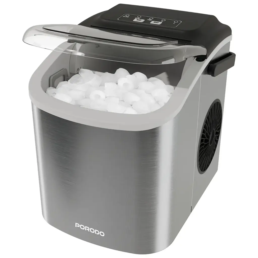 PORODO LIFESTYLE INSTANT BULLET ICE MAKER 1.2L WATER TANK SILVER PDHZB12SL thumbnail 2