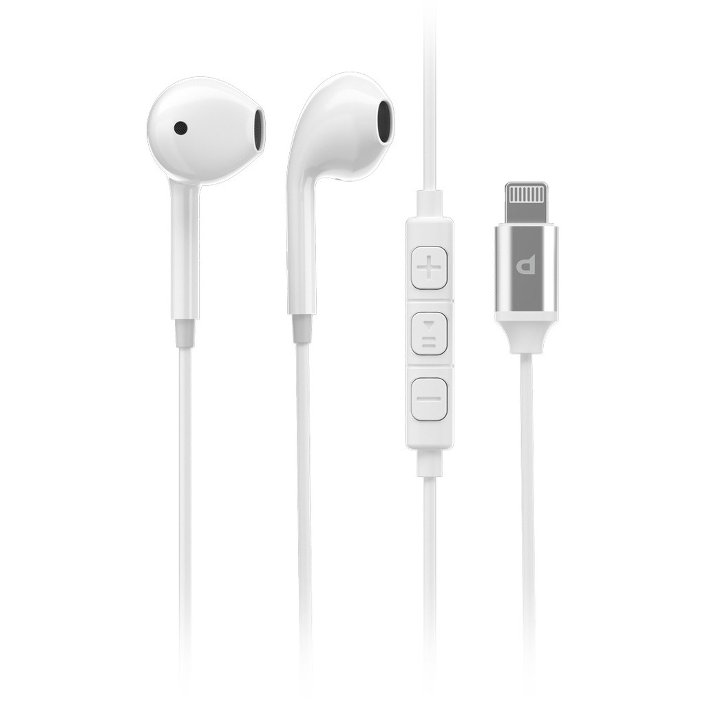 POWEROLOGY STEREO EARPHONE LIGHTNING CONNECTOR WHITE