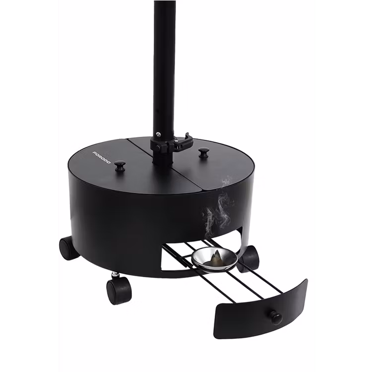 PORODO LIFESTYLE ESSENTIA CLOTHING BAKHOUR HANGER WITH STORAGE TRAY & WHEELS BLACK PDLFST212BK thumbnail 3