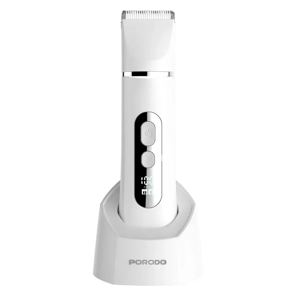 PORODO 4 IN 1 FACE  BODY ELECTRIC TRIMMER SMART LED DISPLAY WHITE PDLFST2511WH