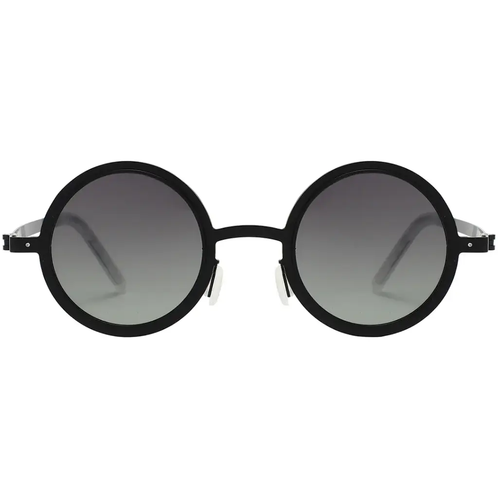 PORODO LIFESTYLE GENEVA ROUND FRAME SUNGLASSES BLACK PDLFST5200BK