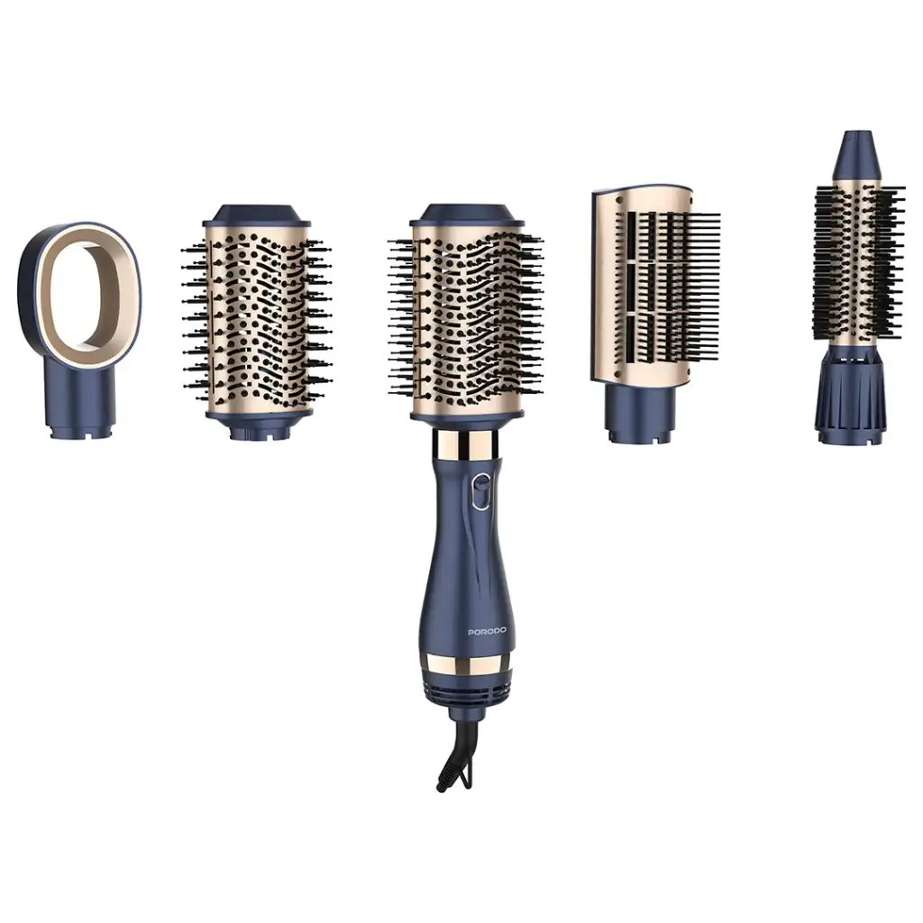 PORODO 5 IN 1 HOT AIR BRUSH STYLING SET BLUE/GOLD PDLFST56BUGD