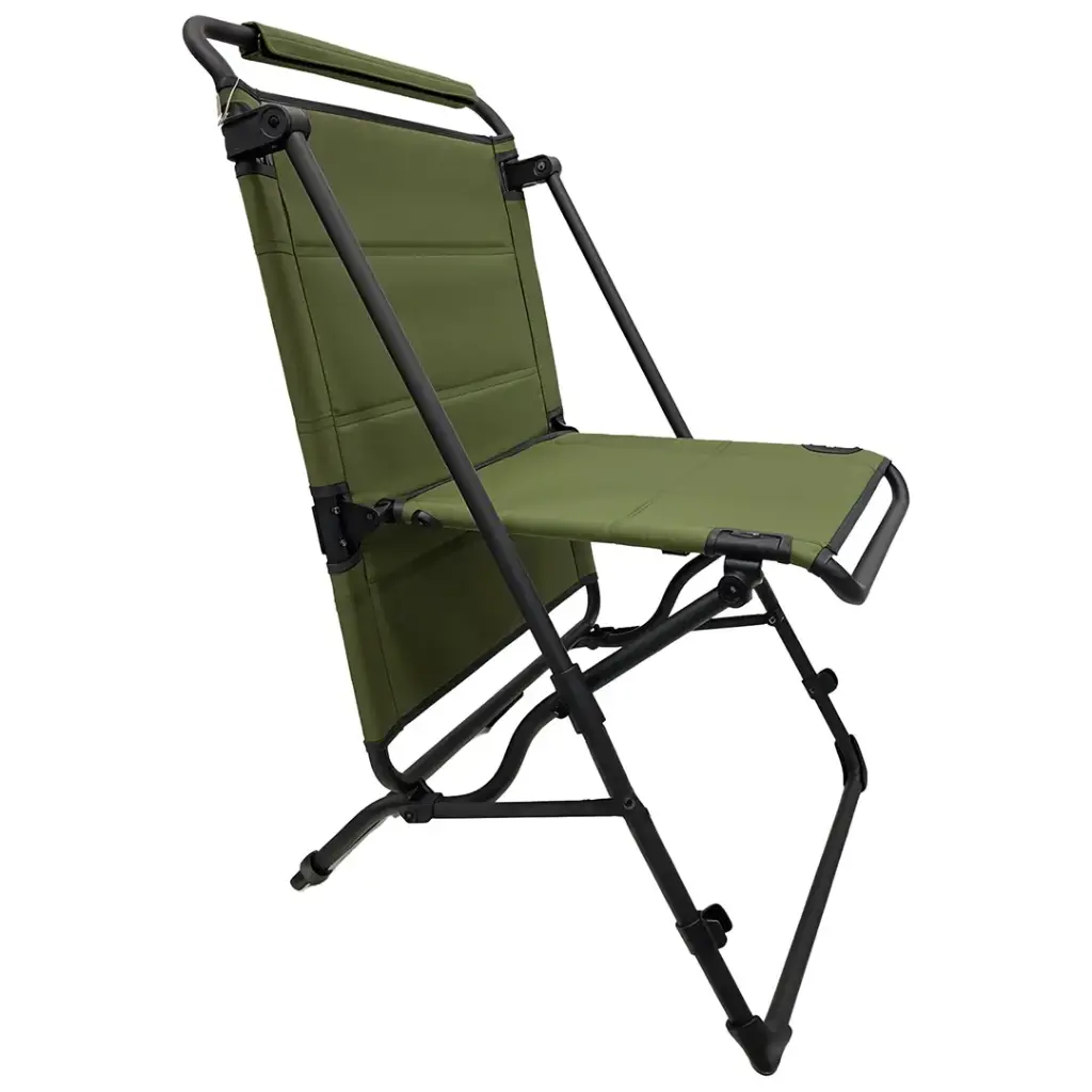 PORODO LIFESTYLE DUAL FUNCTION FOLDABLE CAMPING CHAIR  TABLE-GREEN PDLFST8200GN