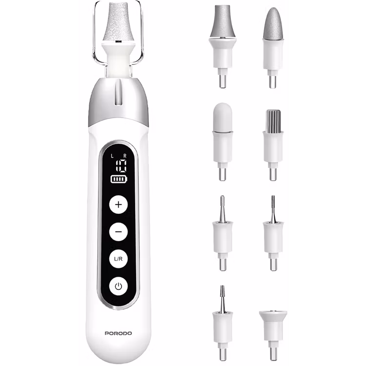 PORODO 8 IN 1 RECHARGEABLE ELECTRIC NAIL DRILL WHITE PDLFSTA0L12WH